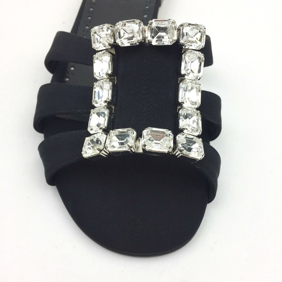 MANOLO BLAHNIK Iluna Buckle Slide Sandal sz 9.5 - Picture 12 of 16